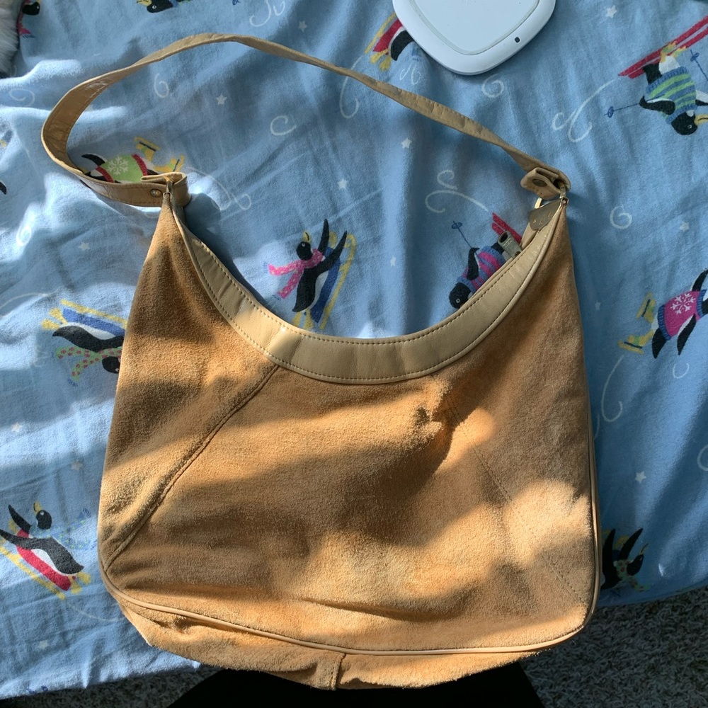Yellow Suede Hand bag/ Purse